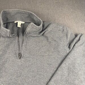 Calvin Klein Jeans Mens Gray Quarter Zip Pullover Sweatshirt Size L